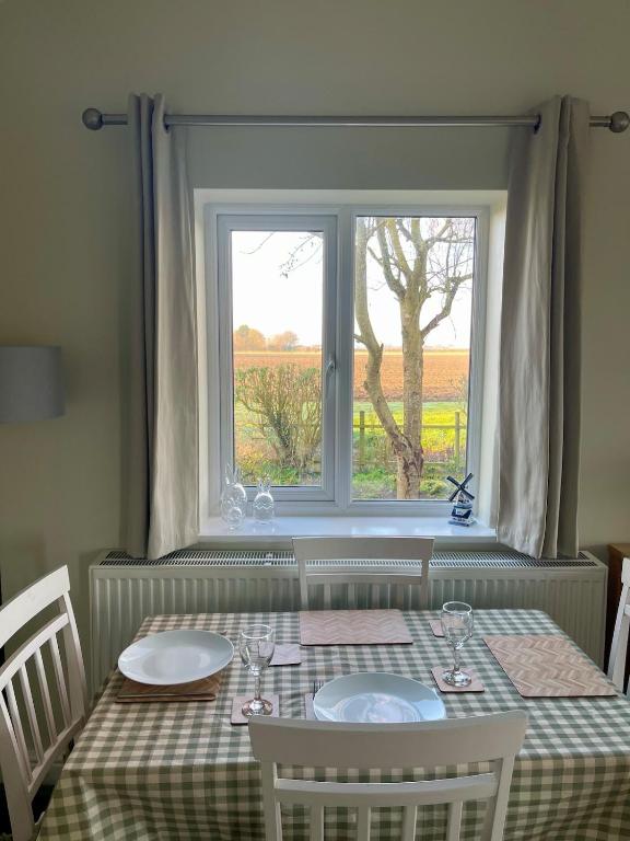 Dining area with countryside view